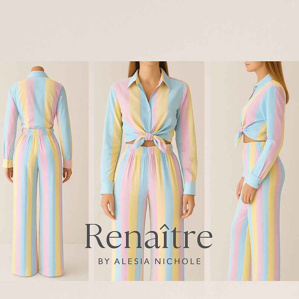 Colorful Striped Women's Jumpsuit